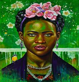 Frida Con Ave 100x80 Cm Acr lico Canvas 2022